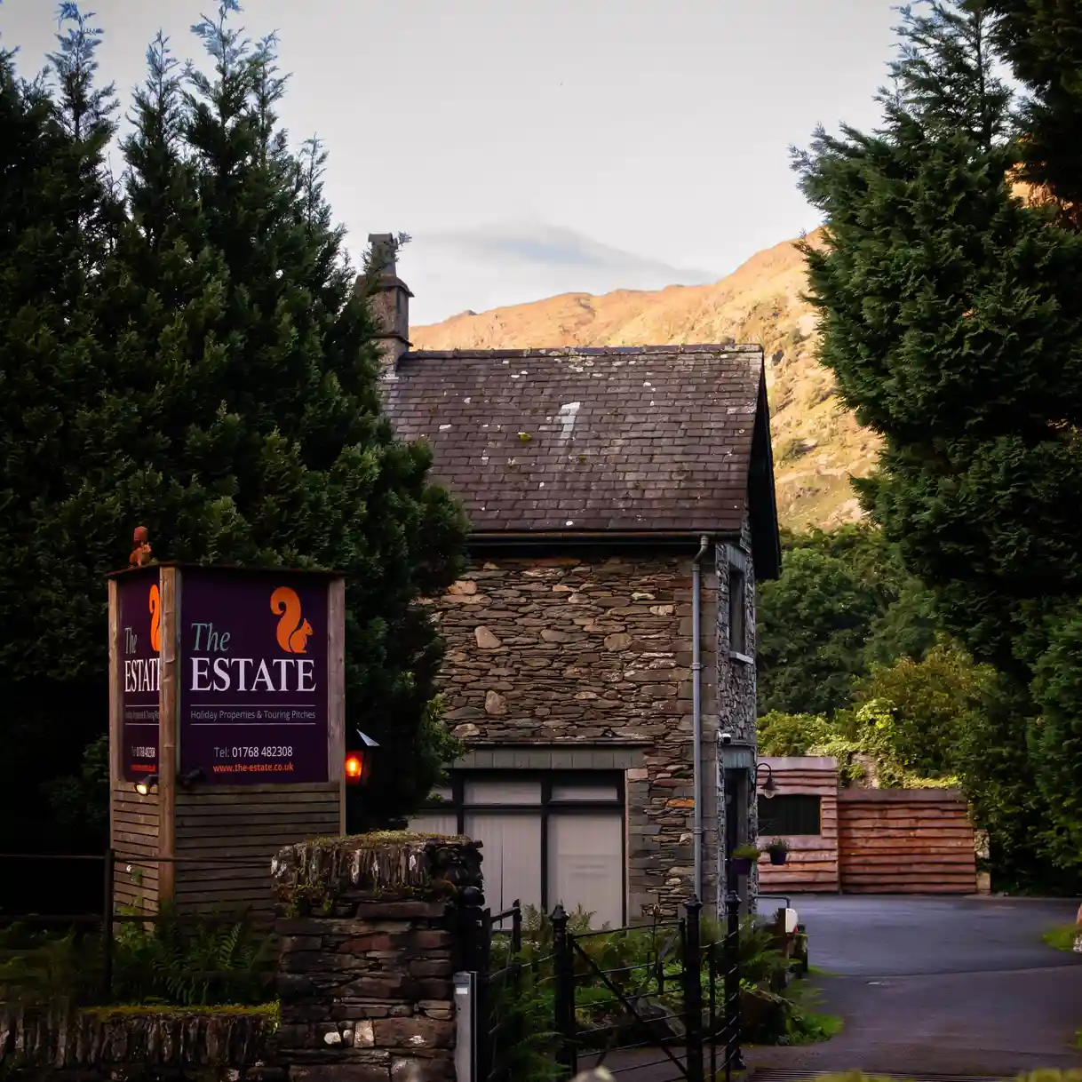 The Patterdale Estate entrance sign
