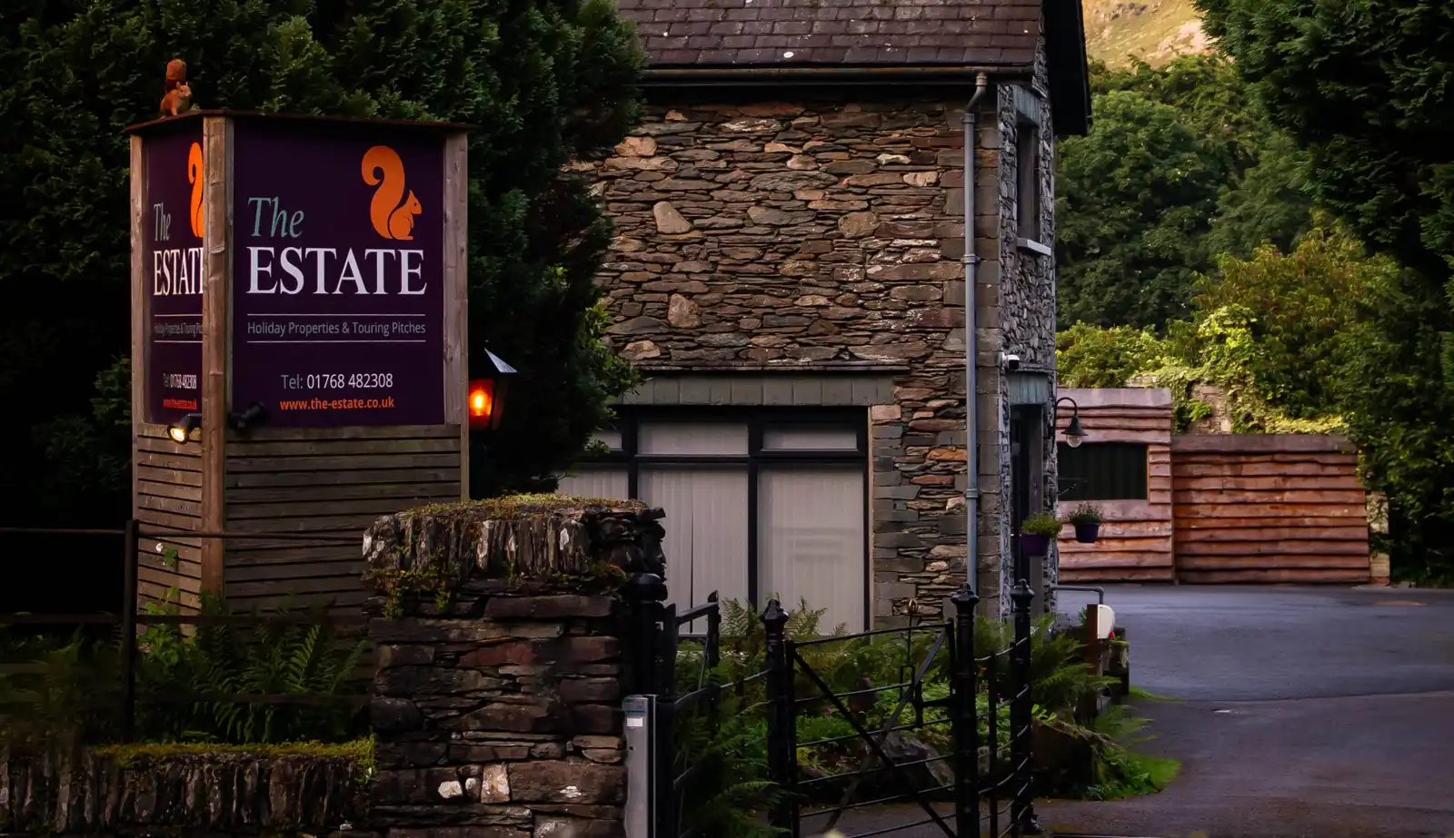 The Patterdale Estate entrance